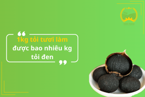 1kg tỏi tươi làm được bao nhiêu kg tỏi đen