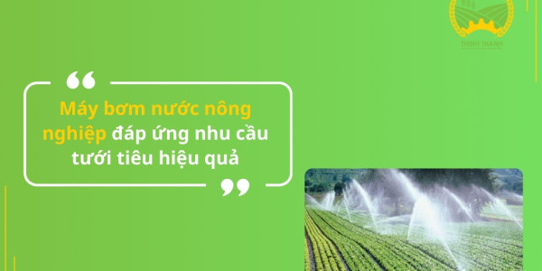 Máy bơm nước nông nghiệp đáp ứng nhu cầu tưới tiêu hiệu quả